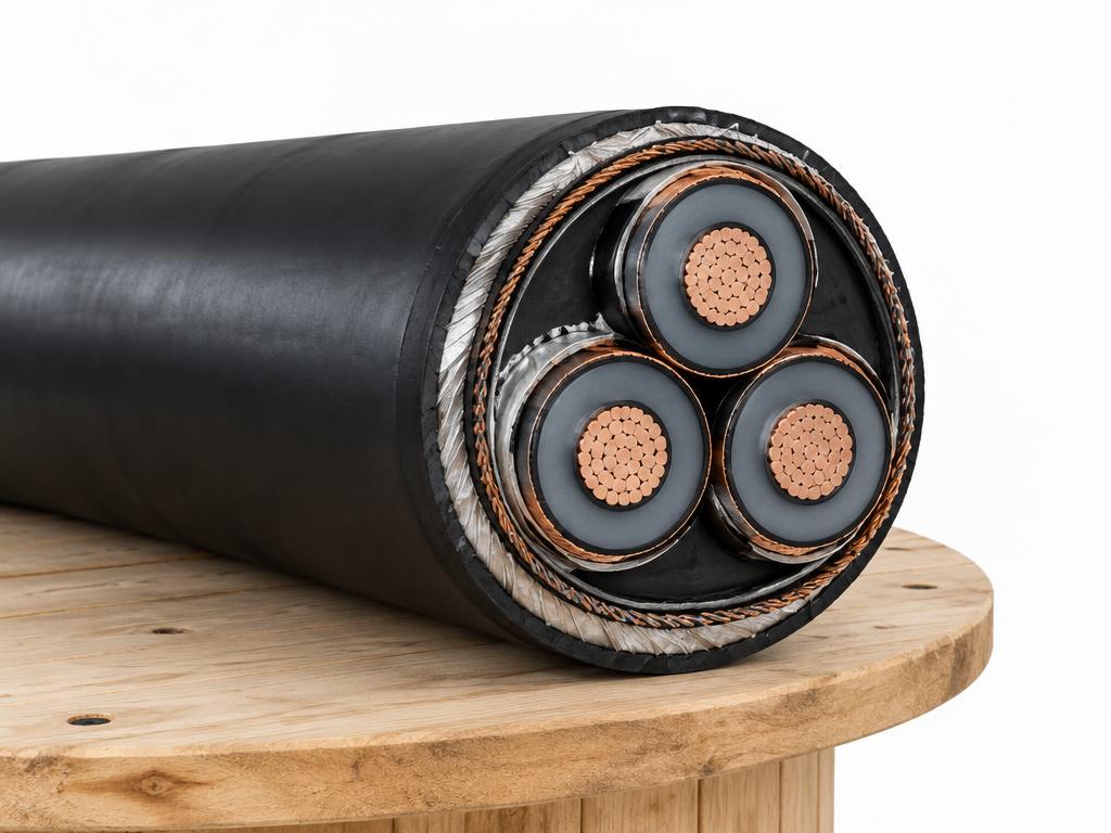 MV Cable 15 kV 3 × 185 mm² — product photo